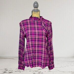 275 - RW & CO Blouse - 100% Viscose - Ties & Buttons